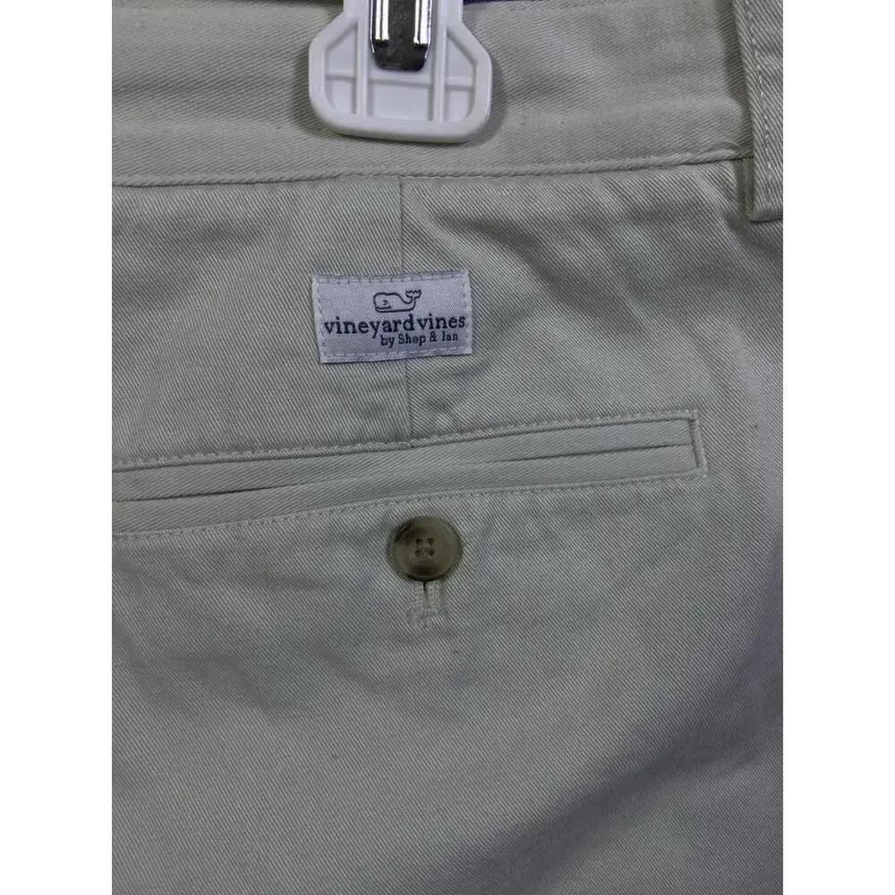 Vineyard Vines 36x32 solid stone beige Club Pant classic fit sz 37x31 Preppy EUC